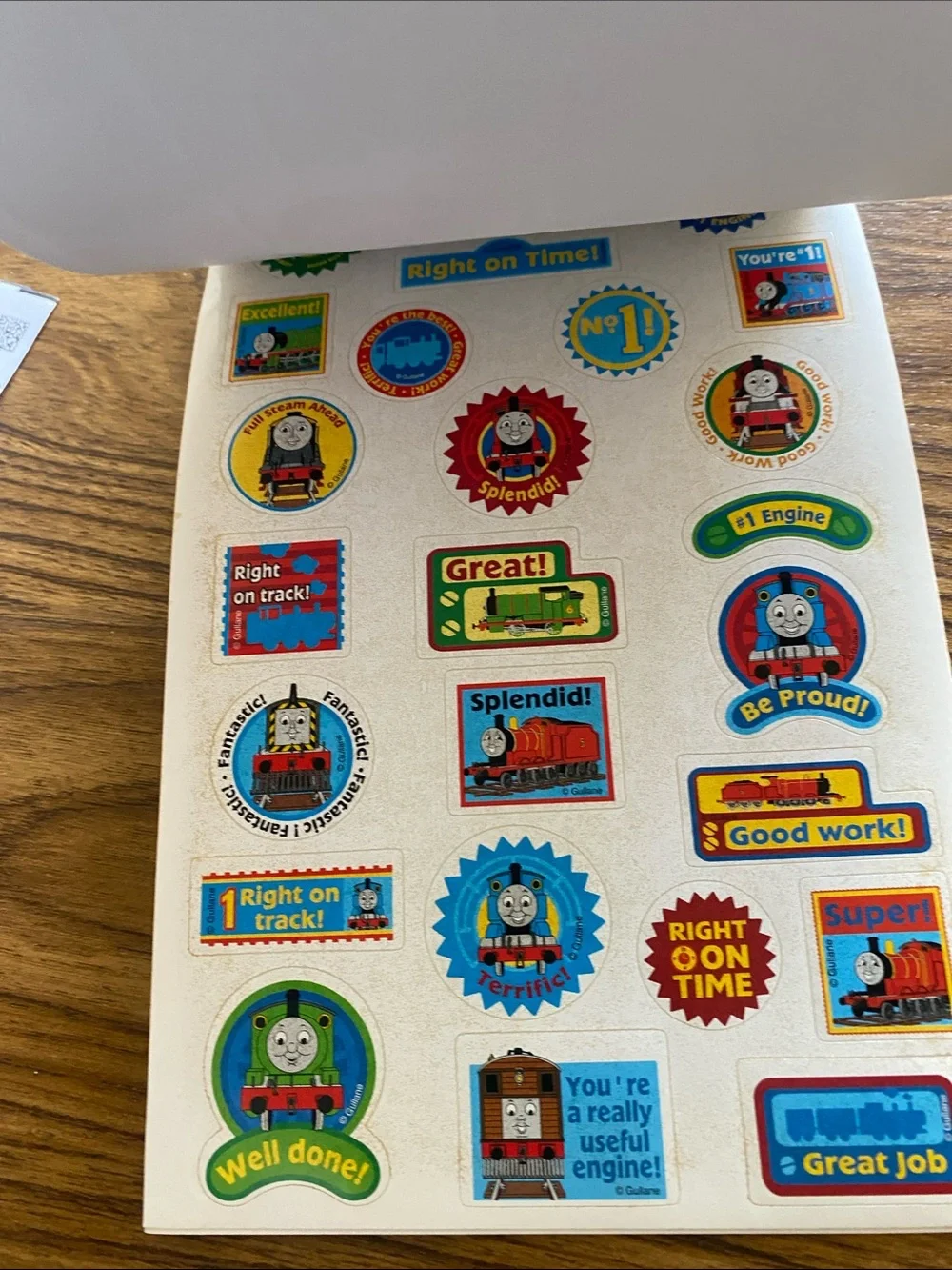 Thomas & Friends Bright Blue Reward Sticker Pack with Red Accents